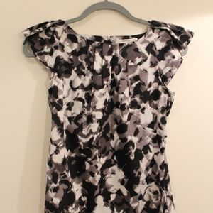 Banana Republic Black & White Floral Top